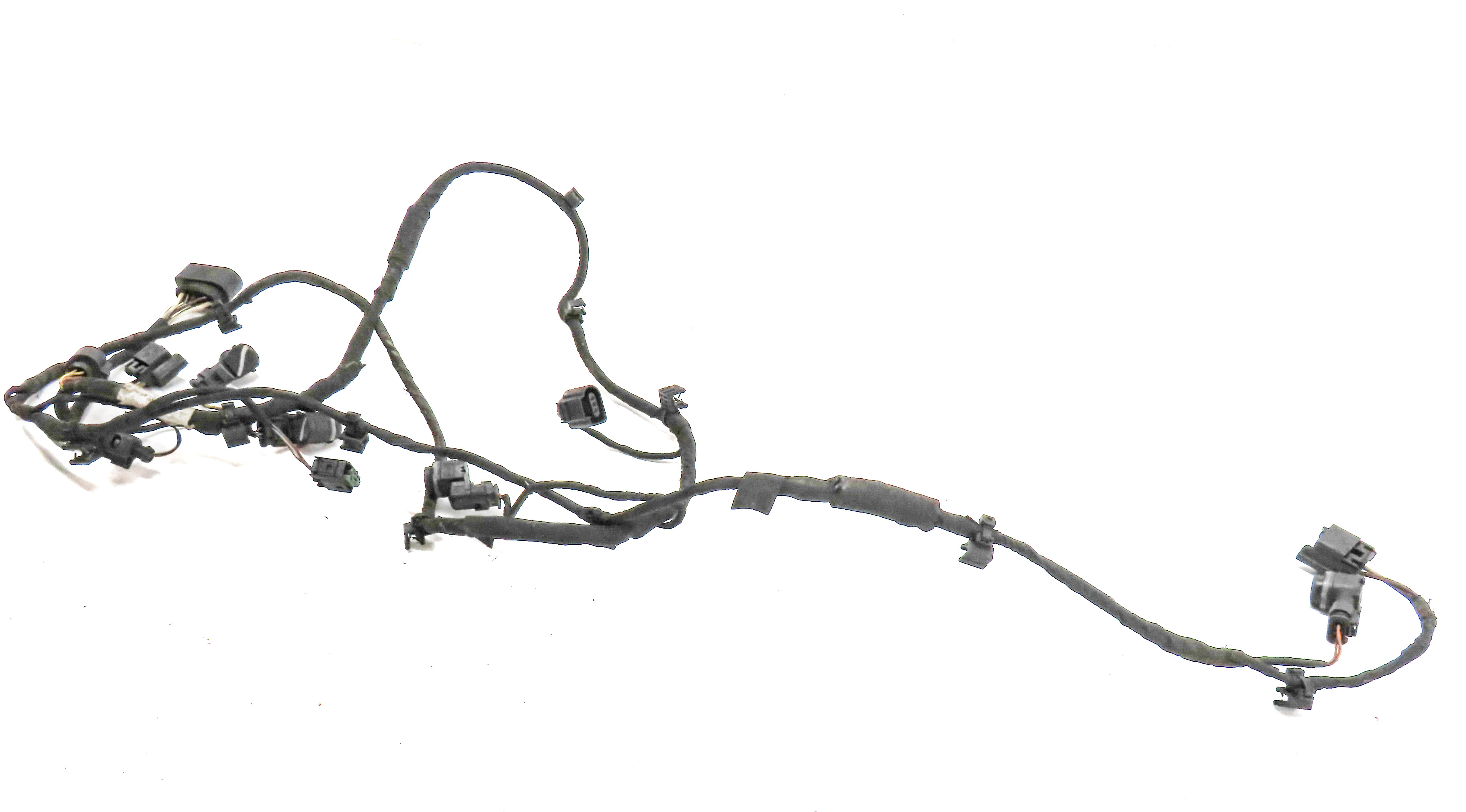 11 AUDI Q7 (4L) FRONT PARK ASSIST PDC DISTANCE CONTROL WIRE SENSOR SET/4 (Black) — exact item pictured